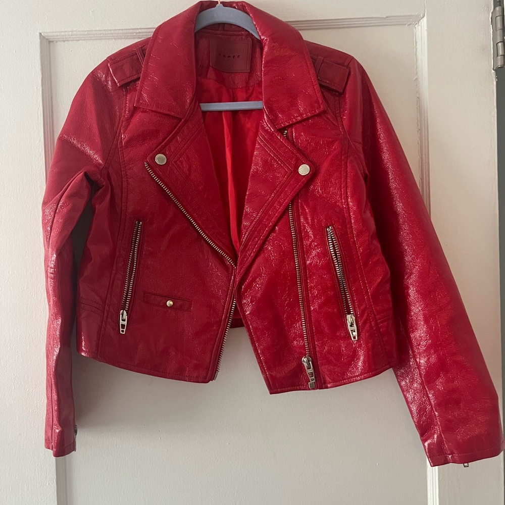 Red Patent Leather BlankNYC Jacket